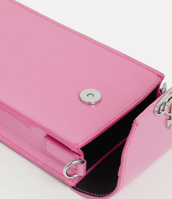 Vivienne Westwood Shiny Patent Phone Bag in PINK